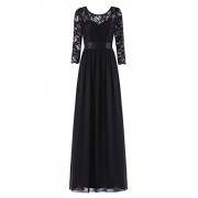 Ever-Pretty Women Elegant 3/4 Sleeve Empire Waist Maxi Bridesmaid Dresses 07412 - Dresses - $54.99 