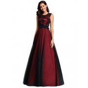 Ever-Pretty Women's A-Line Floral Lace Appliques Embroidered Evening Dress 7545 - Dresses - $42.99 