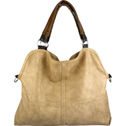 Everyday Free Style Beige Tan Soft Embossed Ostrich Double Handle Oversized Hobo Satchel Purse Handbag Tote Bag Beige - Hand bag - $29.50 