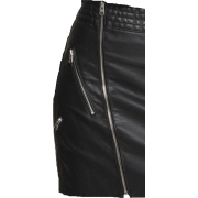 Express Buckled Leather Skirt - Suknje - 