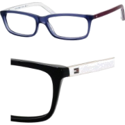 Eyeglasses Tommy Hilfiger T_hilfiger 1047 00U7 Black / White Dark Gray - Eyeglasses - $84.00 