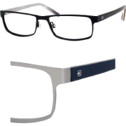 Eyeglasses Tommy Hilfiger T_hilfiger 1127 04XK Semi Matte Ruthenium / Rdbluwt - Eyeglasses - $84.00 