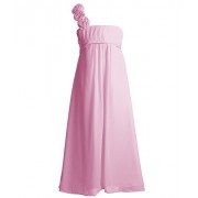 FAIRY COUPLE Girl's One Shoulder Empire Junior Bridesmaid Dress K0092 - Obleke - $52.99  ~ 45.51€