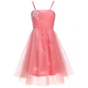 FAIRY COUPLE Girl's Satin Tulle Sleeveless Flower Girl Dress For Wedding K0232 - Платья - $69.99  ~ 60.11€