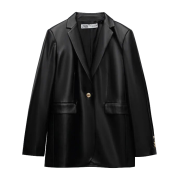 FAUX LEATHER BLAZER - Jacket - coats - $119.00 