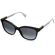 FENDI Sunglasses 0054/S 07TX Black Penguin White 55MM - Eyewear - $114.99 