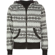 FULL TILT Fair Isle Woobie Girls Jacket Black/Grey - Jacket - coats - $15.97 