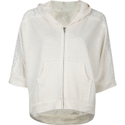FULL TILT Lace Sleeve Womens Hoodie Oatmeal - Long sleeves t-shirts - $14.97 