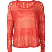 FULL TILT Open Knit Womens Sweater Coral - Long sleeves t-shirts - $17.97 