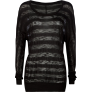 FULL TILT Sheer Womens Scoop Top Black - Majice - dolge - $22.99  ~ 19.75€