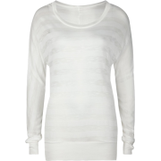 FULL TILT Sheer Womens Scoop Top Cream - Long sleeves t-shirts - $22.99 