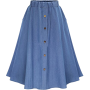 Falda denim cintura elástica con botones - Krila - 11.35€ 