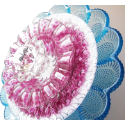 Fancy Glass Plate Flower Yard Decoration - Other - $160.00 