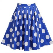 Fancyqube Women's Retro Pleated Floral Print Skirt - Skirts - $7.99 