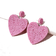 Fashion Creative Wild Popular Rice Beads Peach Heart Earrings Nhps265037 - 耳环 - 