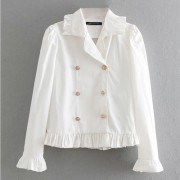 Fashion Joker Long Sleeve Ruffled Button - Куртки и пальто - $27.99  ~ 24.04€