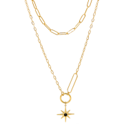 Fashion Star Stainless Steel Inlay Rhinestones Necklace - 项链 - $4.28  ~ ¥28.68