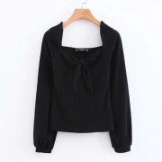 Fashion wild long sleeve black pit elast - Košulje - kratke - $25.99  ~ 165,10kn