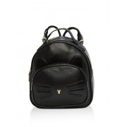 Faux Leather Cat Backpack - Backpacks - $19.99 