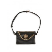 Faux Leather Metallic Accent Belt Bag - Hand bag - $9.99 