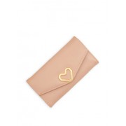 Faux Leather Metallic Heart Wallet - Brieftaschen - $7.99  ~ 6.86€