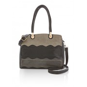 Faux Leather Waves Satchel Bag - Hand bag - $22.99 