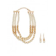 Faux Pearl Necklace with Matching Earrings - Naušnice - $8.99  ~ 57,11kn