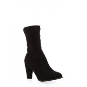 Faux Suede Back Tie Booties - Botas - $19.99  ~ 17.17€