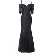 Fazadess Girl's Vintage Floral Lace Boat Neck Cocktail Formal Bodycon Stretchy Dress - Haljine - $43.99  ~ 37.78€