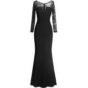 Fazadess Women's Brief Lace Long Sleeve Prom Party Dress - Vestidos - $45.99  ~ 39.50€