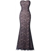 Fazadess Womens Floral Lace Formal Party Maxi Dress - Vestidos - $66.99  ~ 57.54€