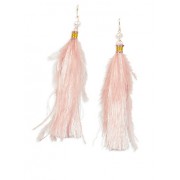 Feather Tassel Drop Earrings - Earrings - $2.99 