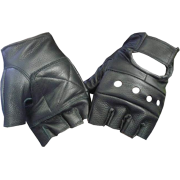 Finger-less leather gloves - Guantes - 