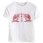 Fish Embroidered Velvet Short Sleeve - Košulje - kratke - $19.99  ~ 126,99kn