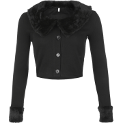 Fleece stitching button T-shirt top sing - Koszulki - krótkie - $27.99  ~ 24.04€