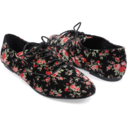 Floral oxfords - パンプス・シューズ - 