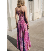 Floral Godet Dress - 模特（真人） - 