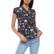 Floral Tie Neck Top - Top - $12.97  ~ 11.14€