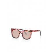 Floral Trim Square Sunglasses - Sunglasses - $5.99 