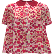 Floramoon Sweetheart Blouse - 半袖衫/女式衬衫 - $80.00  ~ ¥536.03