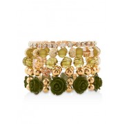 Flower Beaded Stretch Bracelets - Bracelets - $6.99 