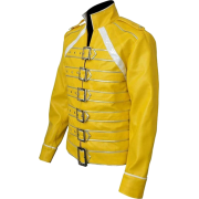 Freddie Mercury Yellow Leather Jacket - アウター - $220.00  ~ ¥24,761