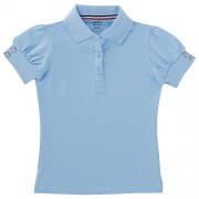 French Toast Girls' Puff Sleeve Double Button Polo - Košulje - kratke - $8.47  ~ 53,81kn