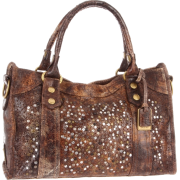 Frye Deborah Glazed Vintage Satchel Chocolate - Hand bag - $448.50 