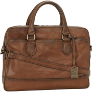 Frye James Work Zip Tumbled Full Grain DB116 Briefcase Taupe - Hand bag - $598.00 