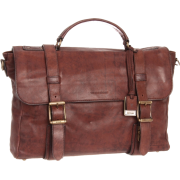 Frye Logan Flap Brief Case Dark Brown - Hand bag - $477.95 