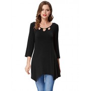 GRACE KARIN Women Loose Tunic Tops Blouse Hollow Out 3/4 Sleeve Shirts - Túnicas - $14.99  ~ 12.87€