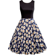GRACE KARIN Boatneck Flower Skirt Dress - ワンピース・ドレス - 