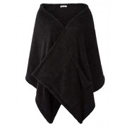GRACE KARIN Women Fleece Pocket Poncho Shawl Cardigan Elegant Cape Wrap - Accessories - $19.99 