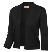 GRACE KARIN Women's 3/4 Sleeve Cardigan Knit Sweaters Cropped Open Front Shrug Bolero - Košulje - kratke - $18.99  ~ 120,64kn